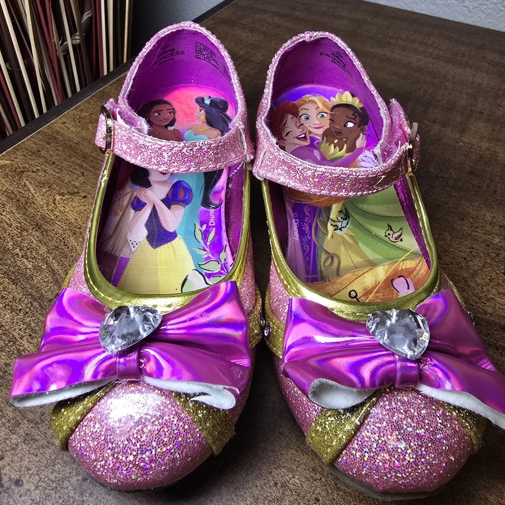 Disney Glittery Pink and Gold Princess Shoes